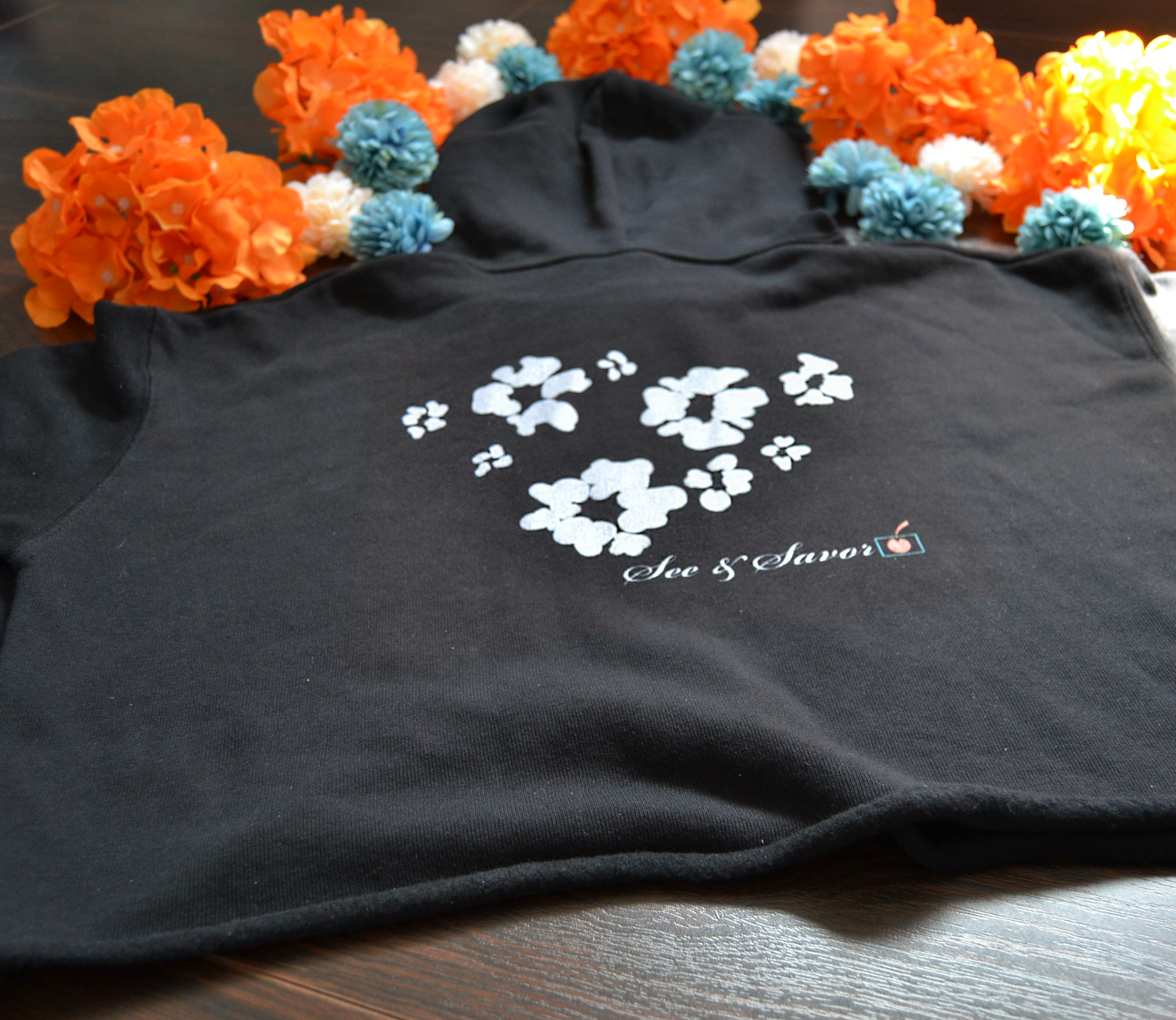 Abstract Flower Crop Hoodie