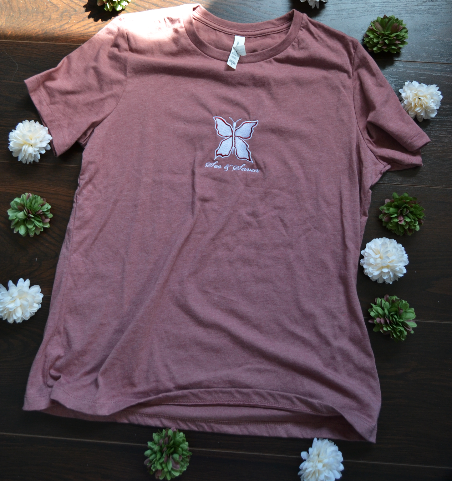 Embroidered Butterfly Relaxed T-Shirt