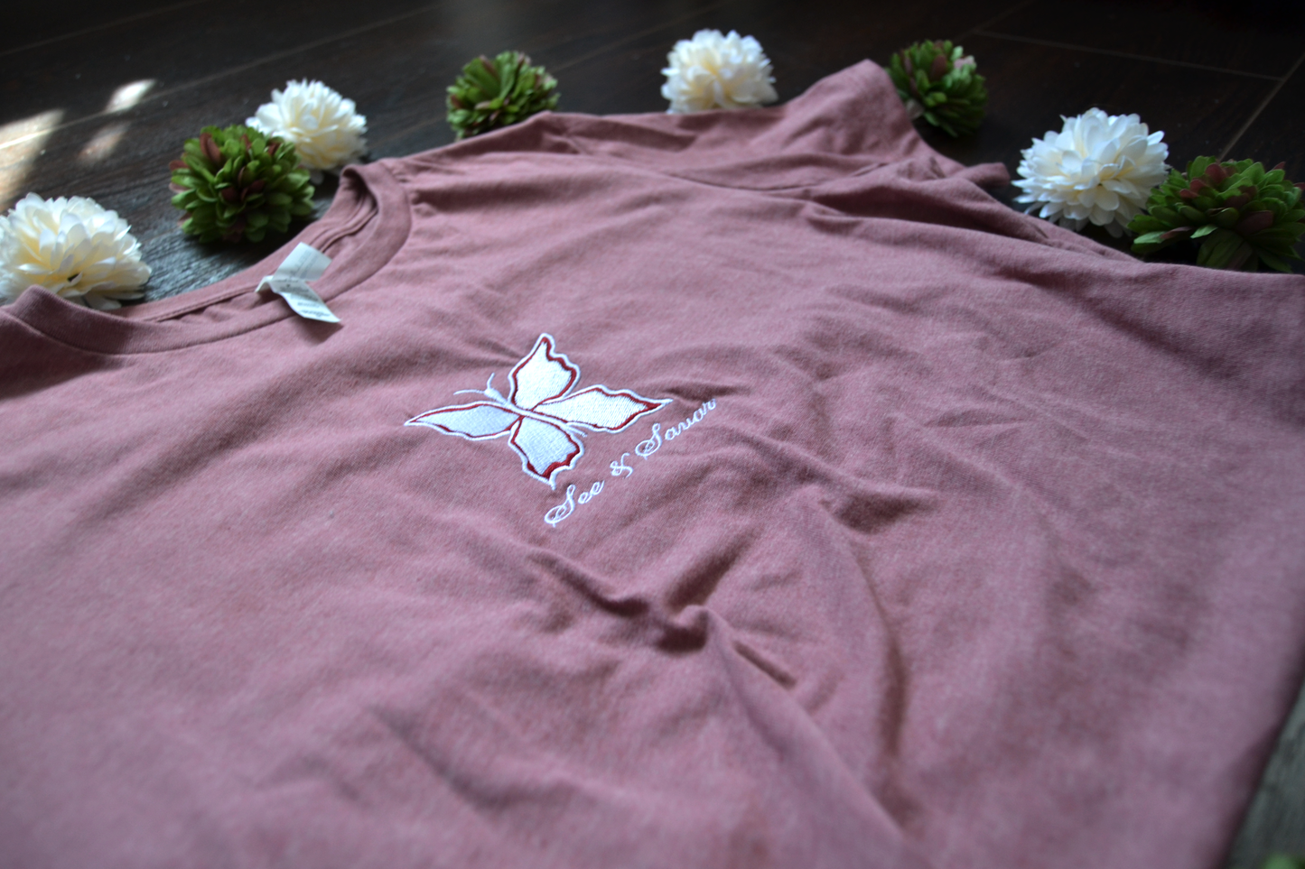 Embroidered Butterfly Relaxed T-Shirt