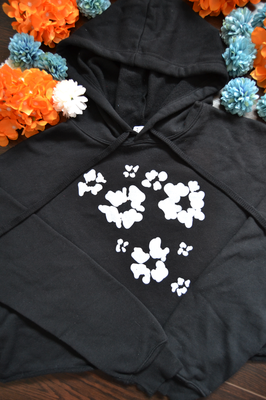 Abstract Flower Crop Hoodie