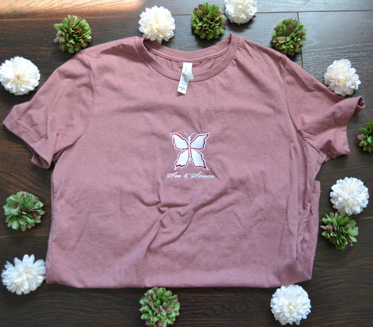 Embroidered Butterfly Relaxed T-Shirt