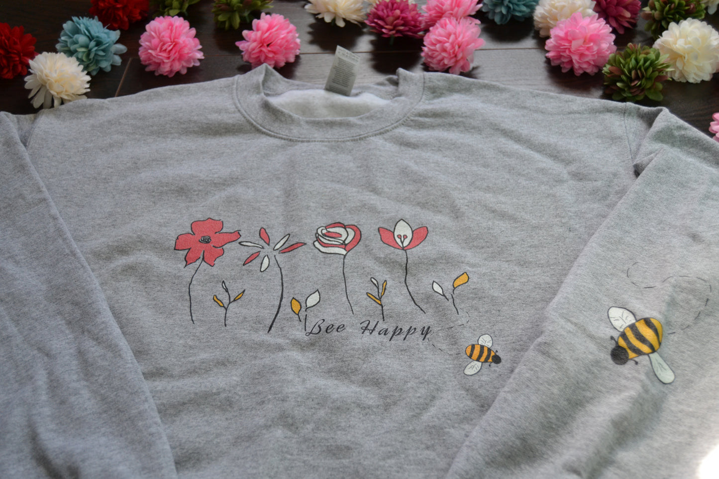 Bee Happy Sweatshirt (Unisex)