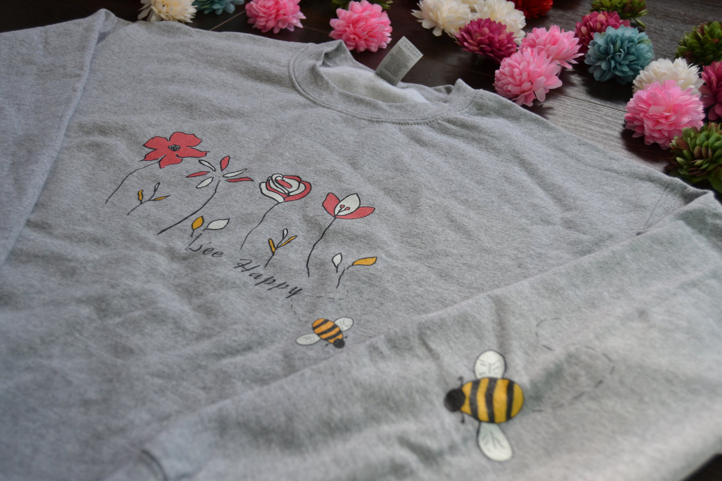 Bee Happy Sweatshirt (Unisex)