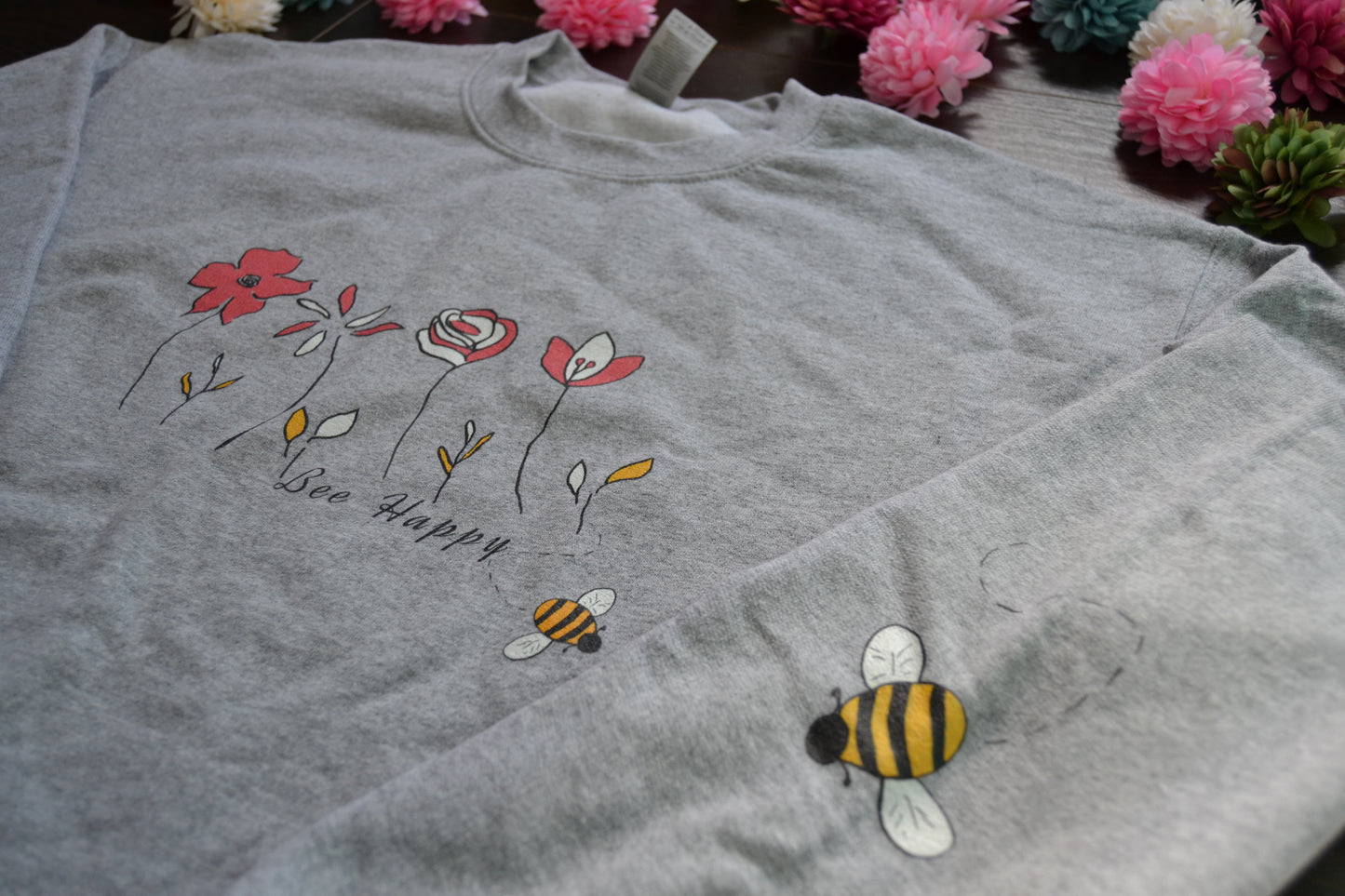 Bee Happy Sweatshirt (Unisex)