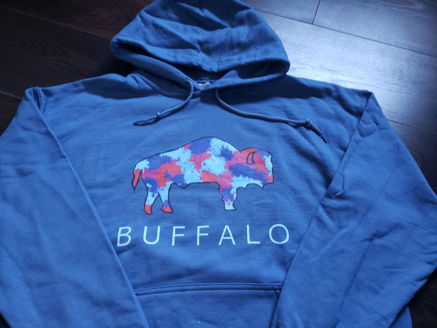 Red & Blue Buffalo Hoodie Hoodie - Indigo & Navy (Unisex)