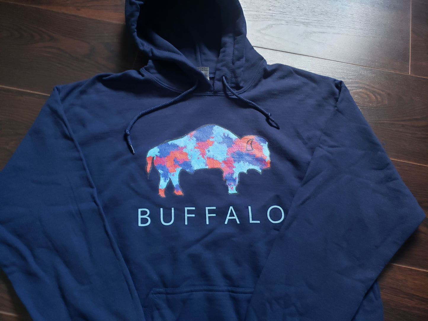 Red & Blue Buffalo Hoodie Hoodie - Indigo & Navy (Unisex)